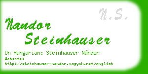 nandor steinhauser business card